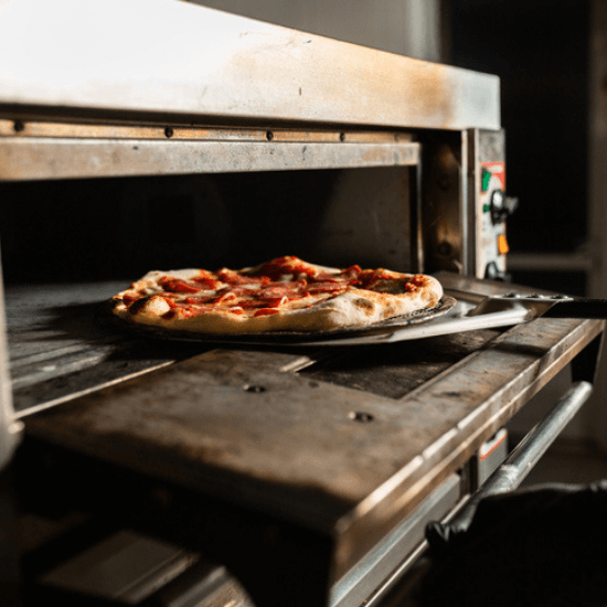 mozzarella pizza deck oven